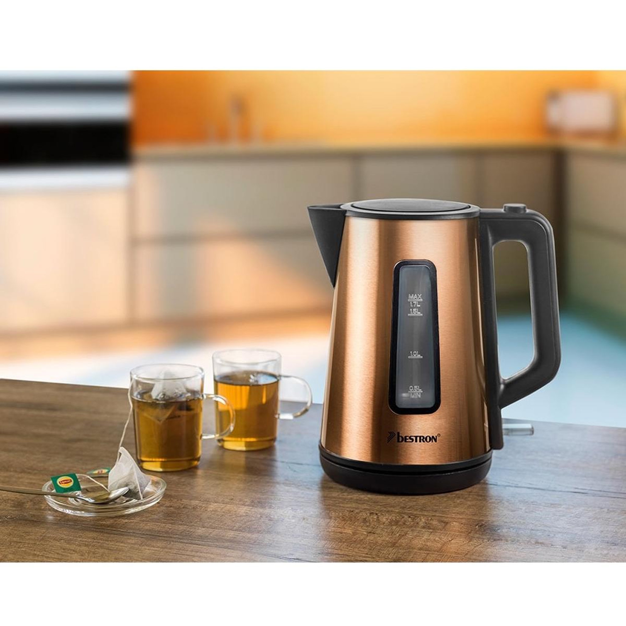 Voir la diapositive 6 : Bestron Bouilloire sans fil 1.7l 2200w - awk1000co