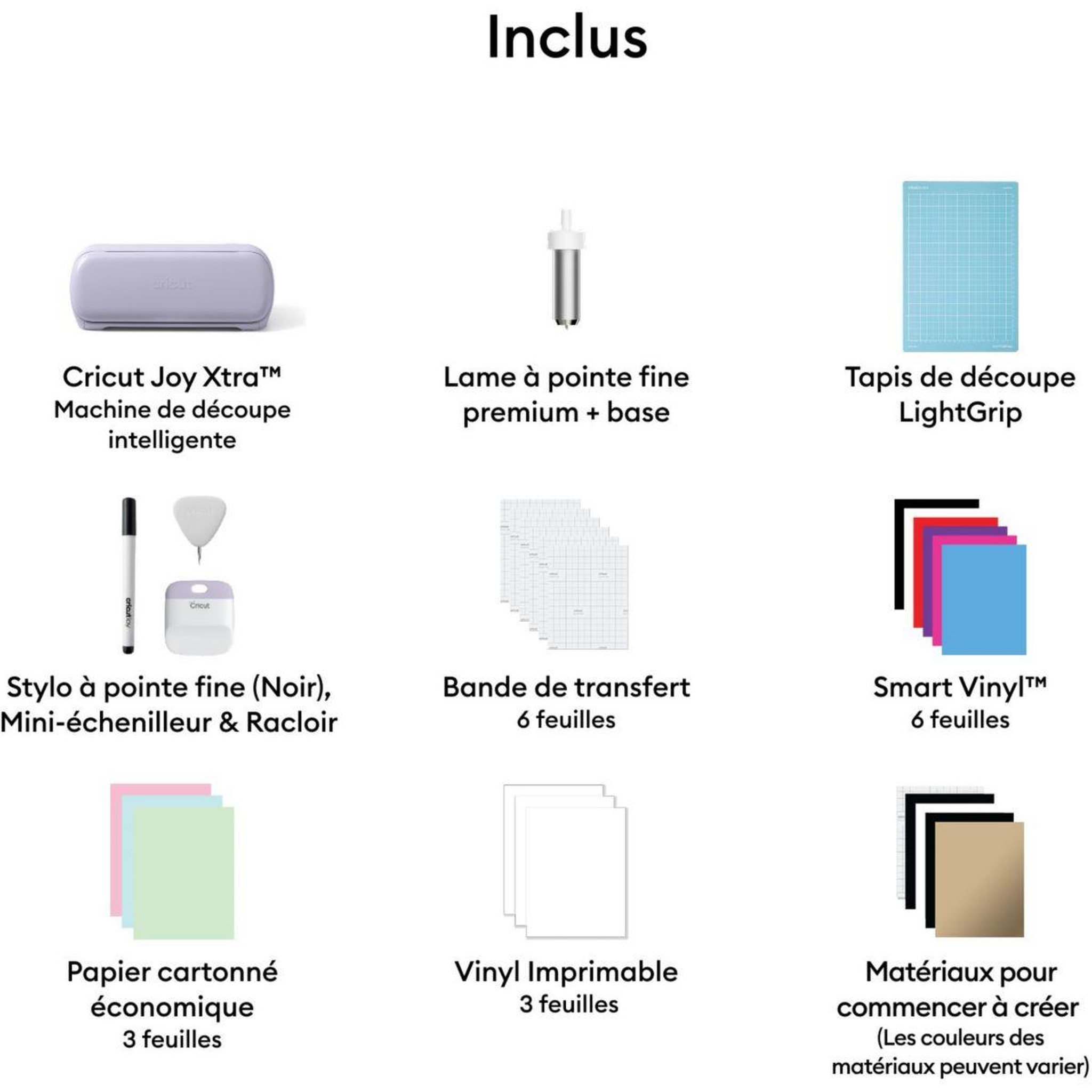 Voir la diapositive 2 : CRICUT Machine de découpe bundle joy xtra lavande