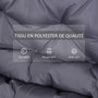 Voir la diapositive 5 : OUTSUNNY Coussin matelas assise dossier pour banc de jardin balancelle canapé 2 places grand confort 120 x 110 x 12 cm gris