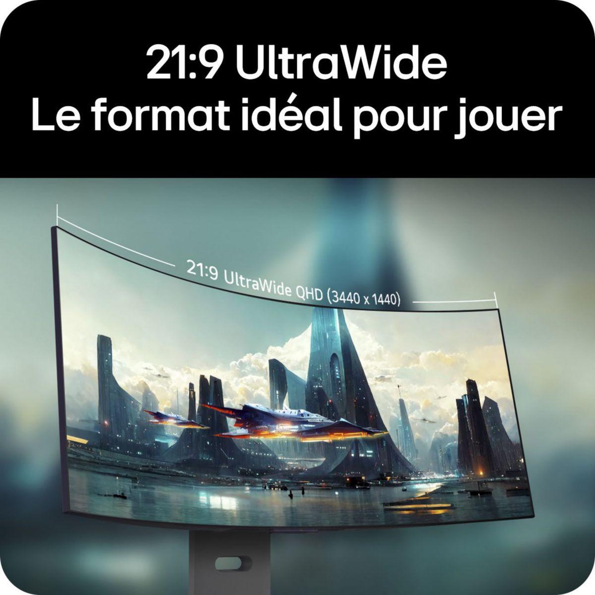 Voir la diapositive 5 : LG Ecran pc gamer 34gx900a 34  incurvé 800r uwqhd 240hz oled hdr true black 400 hdmi 2.1 amd freesync & g-sync