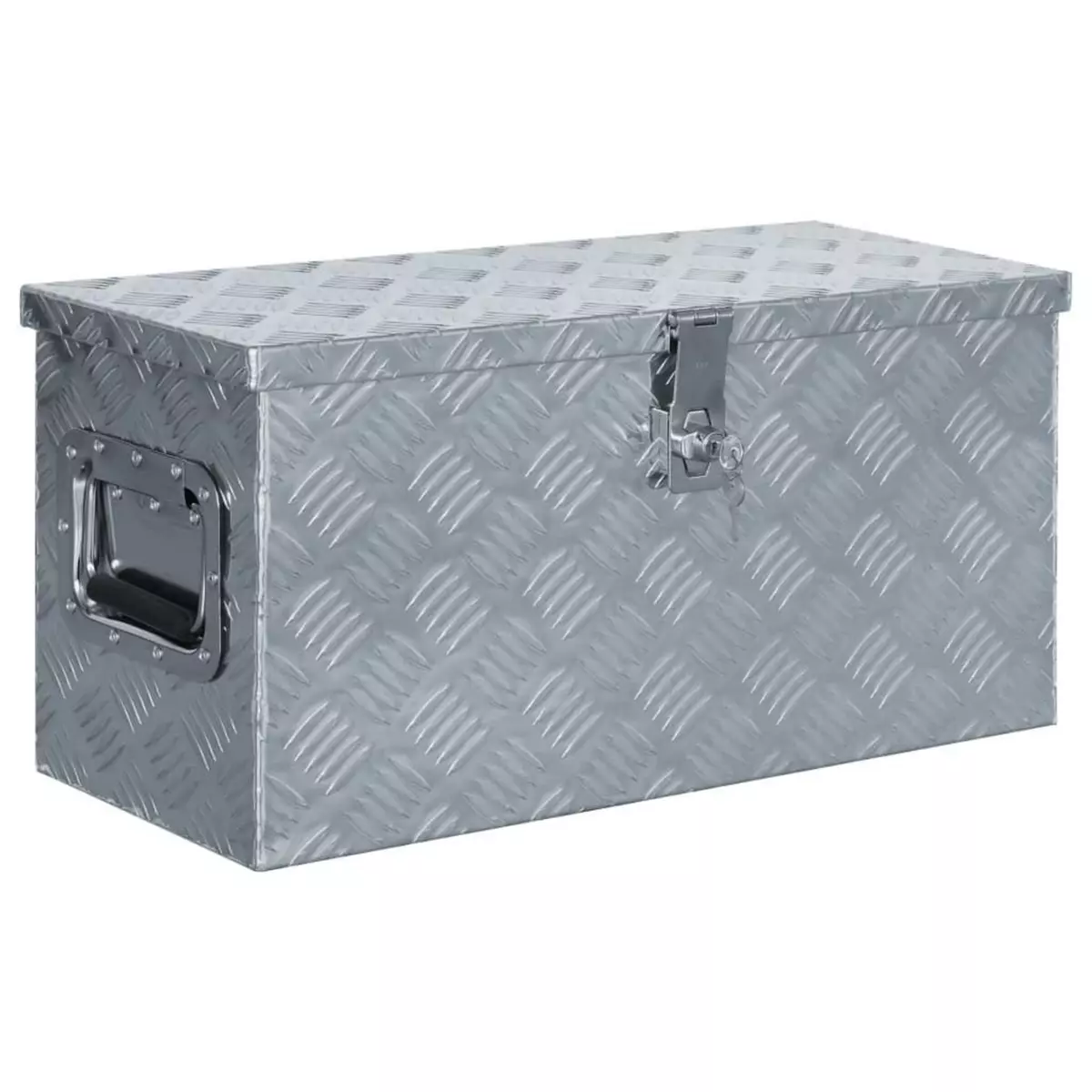 VIDAXL Boîte en aluminium 61,5 x 26,5 x 30 cm Argente