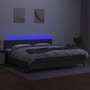 Voir la diapositive 4 : VIDAXL Sommier a lattes de lit et matelas et LED Gris fonce 200x200 cm