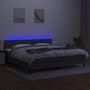 Voir la diapositive 4 : VIDAXL Sommier a lattes de lit et matelas et LED Gris fonce 200x200 cm