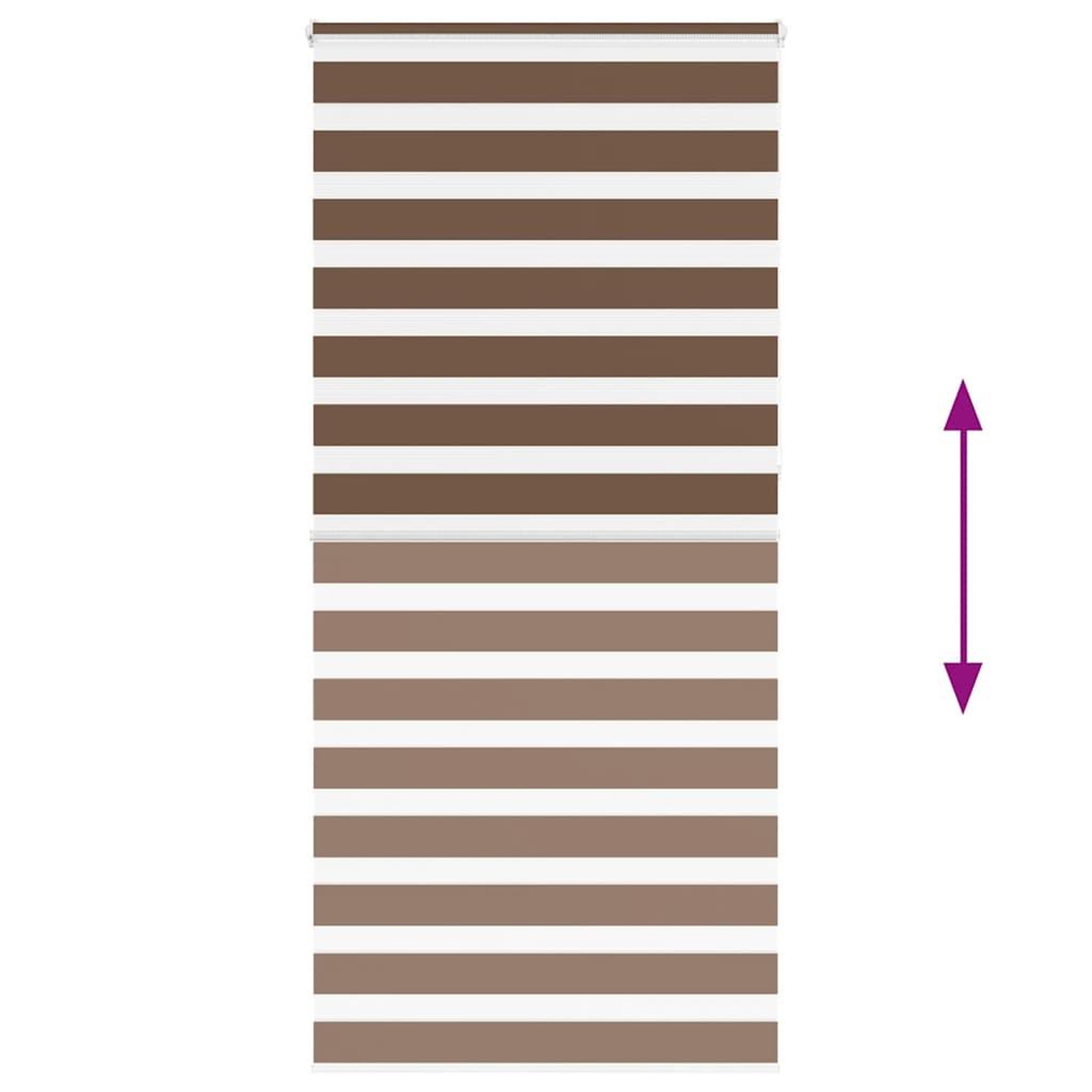 Voir la diapositive 5 : VIDAXL Store zebre marron 110x230cm largeur du tissu 105,9cm polyester