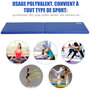 Voir la diapositive 3 : HOMCOM Tapis de gymnastique yoga pilates fitness pliable portable grand confort 180L x 60l x 5H cm revêtement synthétique bleu
