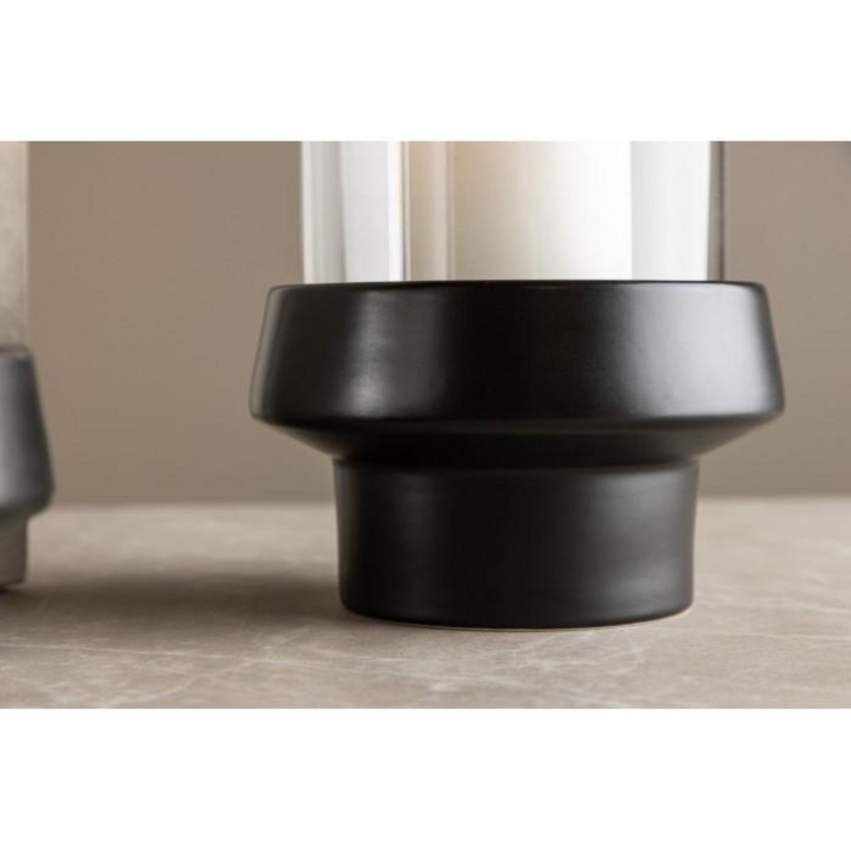 Paris Prix Lanterne en Verre  Davida  29cm Noir