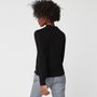 Voir la diapositive 2 : IN EXTENSO Pull noué col montant noir femme