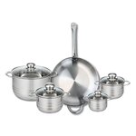 ELO Ensemble de 1 Poêle de cuisson 32 cm et 4 faitouts 12, 14, 16 et 24 cm Elo Profi Brillant