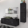 Voir la diapositive 3 : VIDAXL Mobilier de salle de bain avec lavabo 9 pcs Noir
