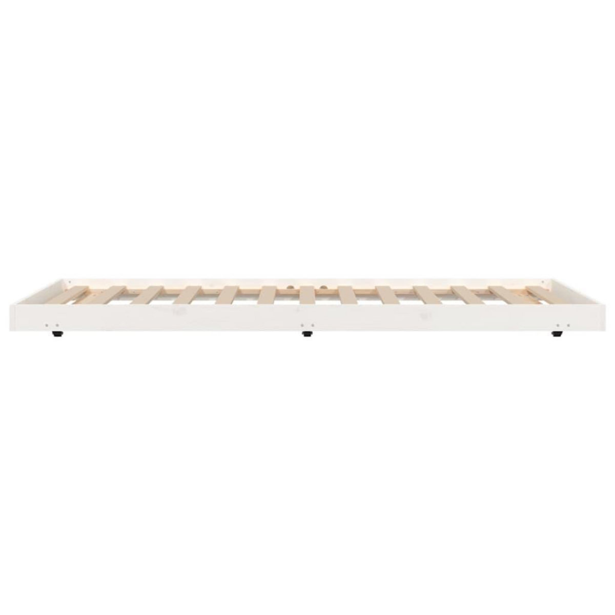 VIDAXL Cadre de lit sans matelas blanc 90x200 cm bois de pin massif