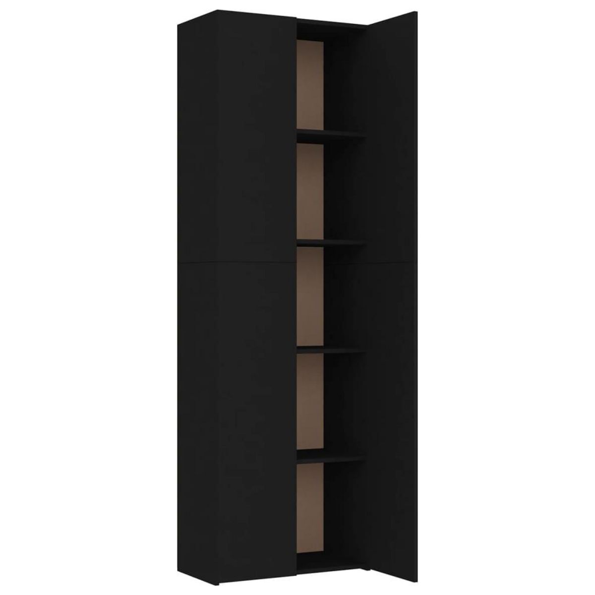 VIDAXL Armoire de bureau Noir 60x32x190 cm Bois d'ingenierie