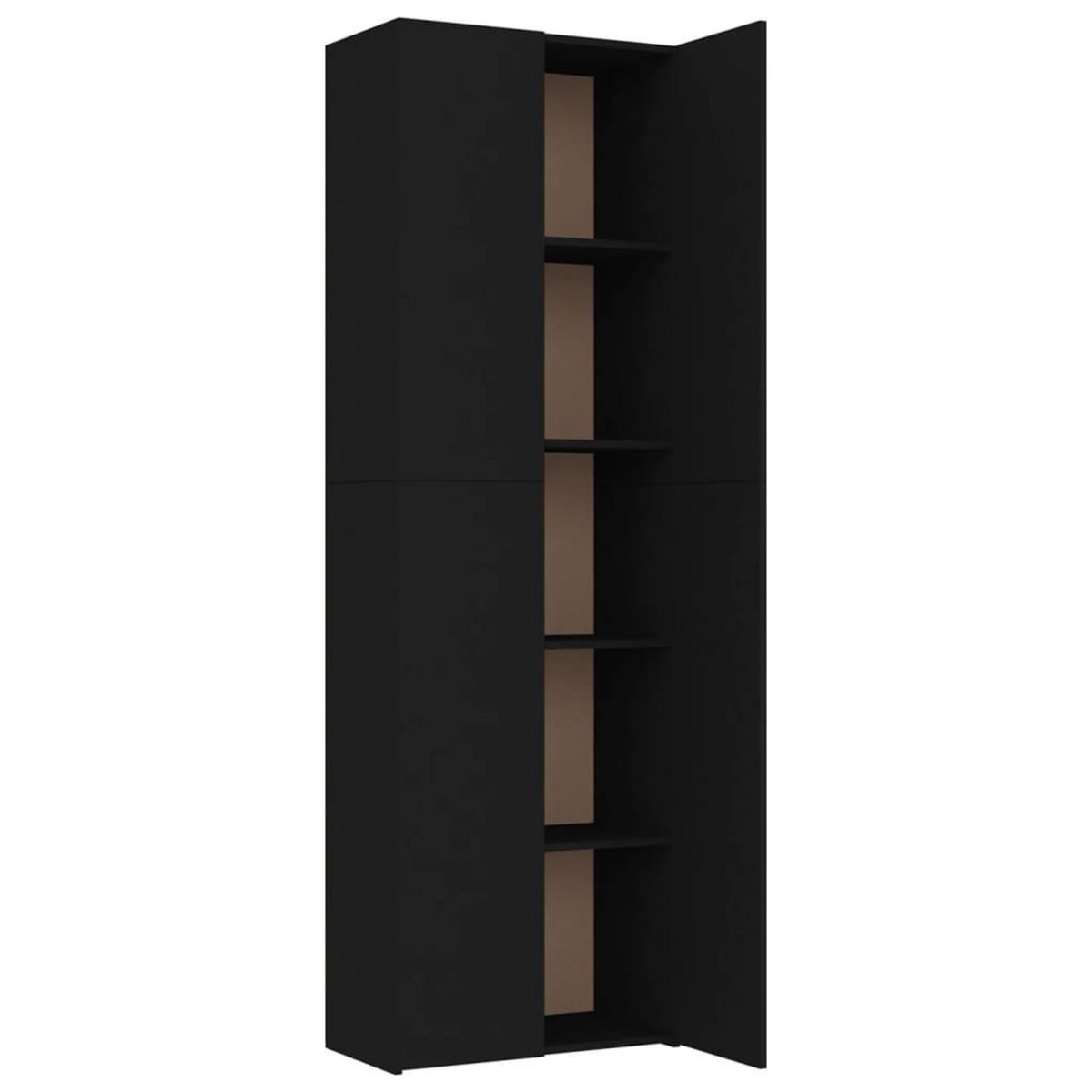 VIDAXL Armoire de bureau Noir 60x32x190 cm Bois d'ingenierie