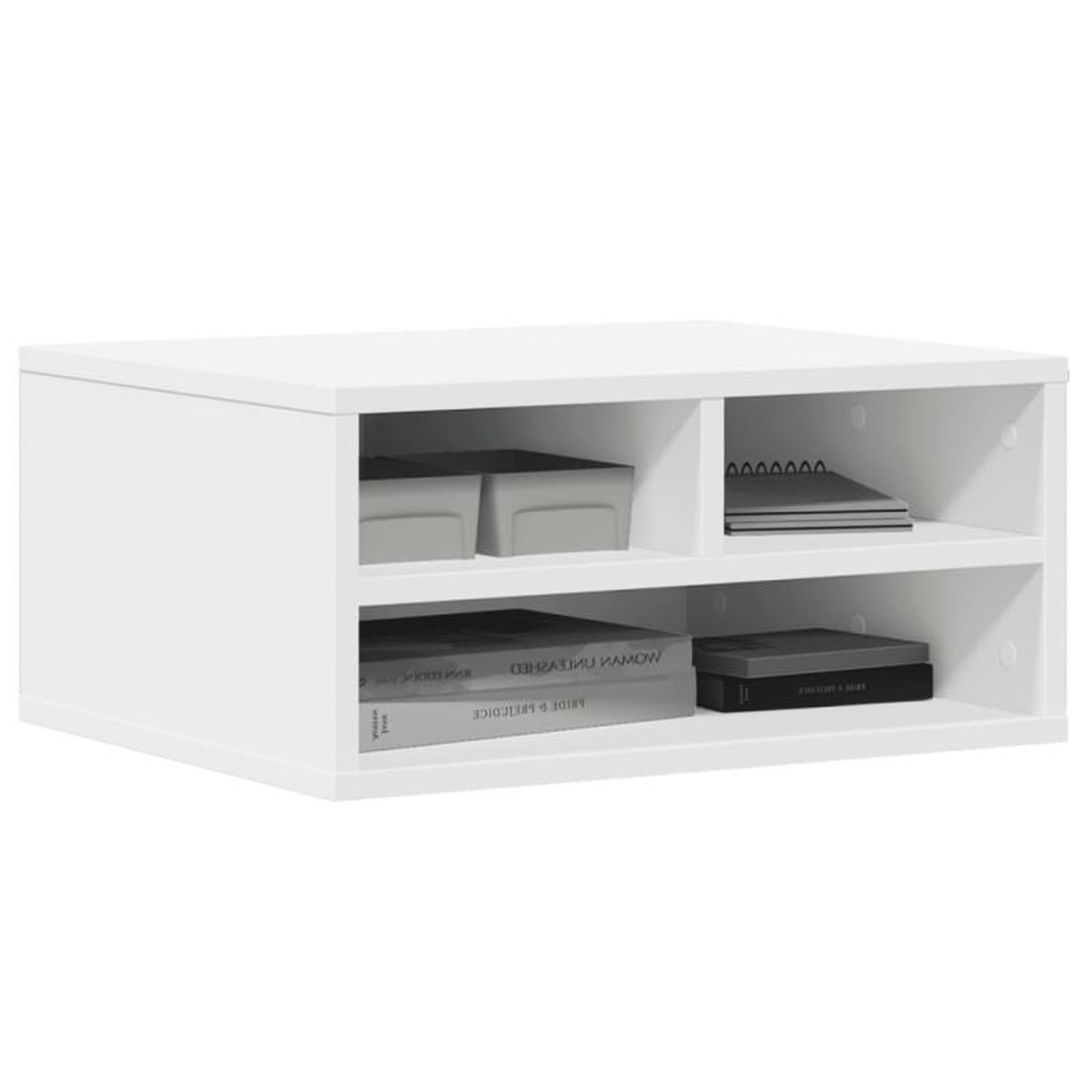 Voir la diapositive 4 : VIDAXL Support d imprimante blanc 49x40x22,5 cm bois d ingénierie