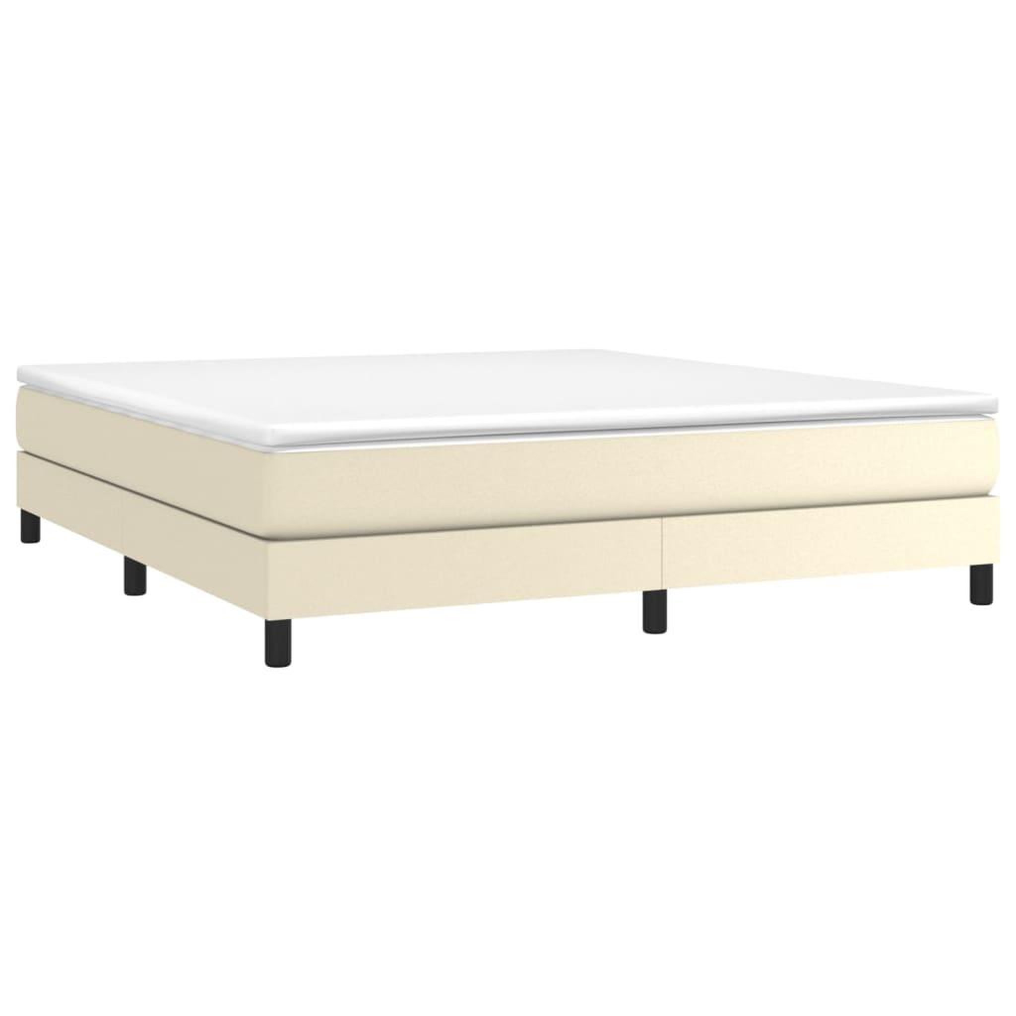 Voir la diapositive 3 : VIDAXL Cadre de lit Creme 160x200 cm Similicuir