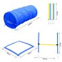Voir la diapositive 3 : PAWHUT Agility sport pour chiens équipement complet obstacles, tunnel, slalom, zone repos + 2 sacs de transport bleu jaune