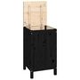 Voir la diapositive 2 : VIDAXL Boîte a linge Noir 44x44x76 cm Bois massif de pin