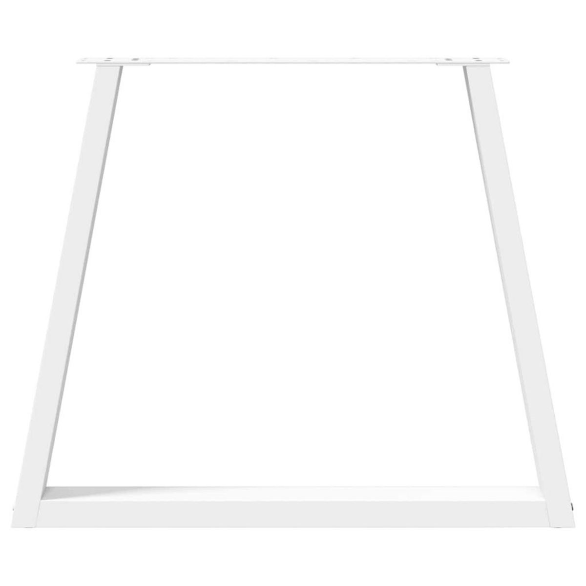 VIDAXL Pieds de table a manger forme de V 3 pcs blanc 70x(72-73,3) cm