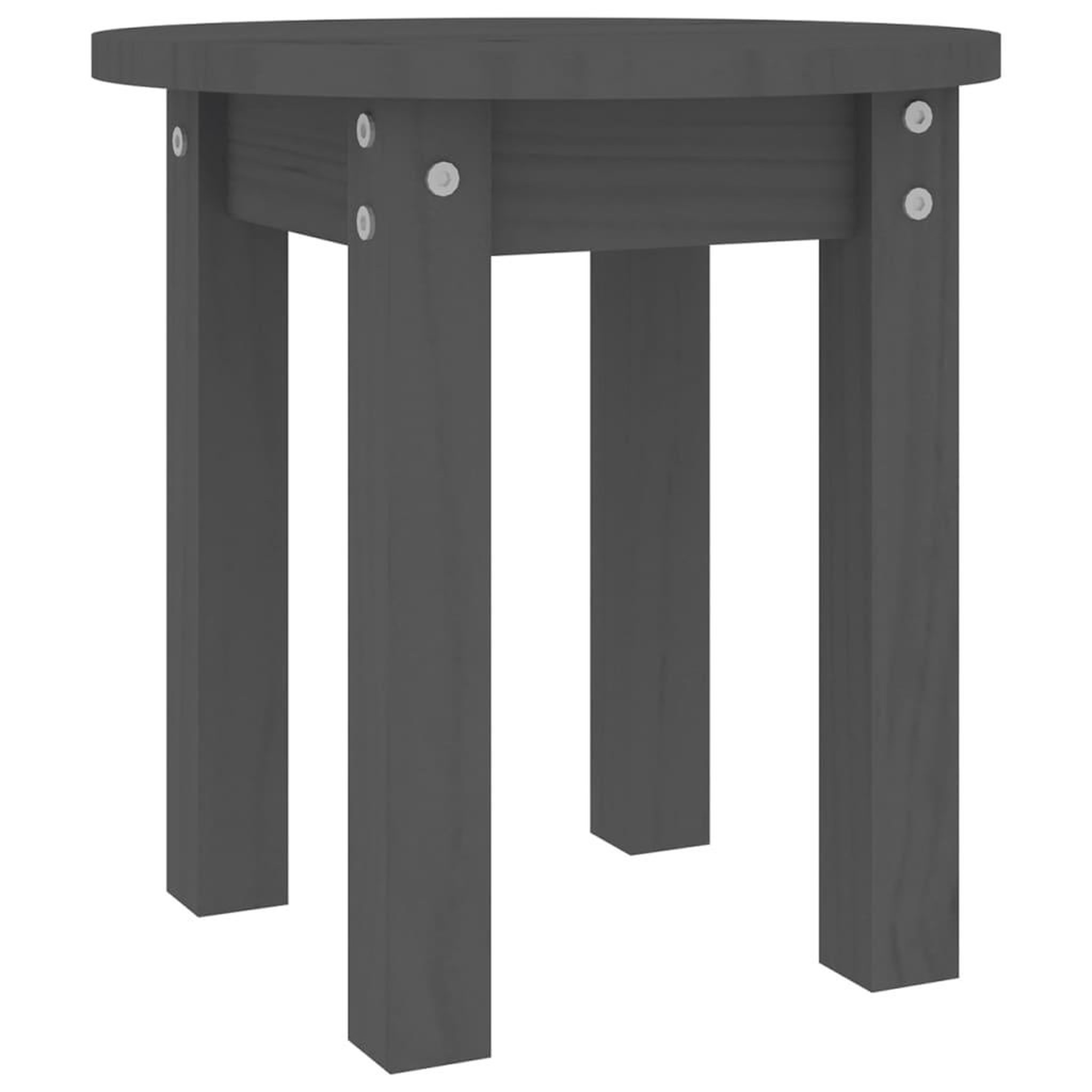 Voir la diapositive 2 : VIDAXL Table basse Gris Ø 35x35 cm Bois massif de pin