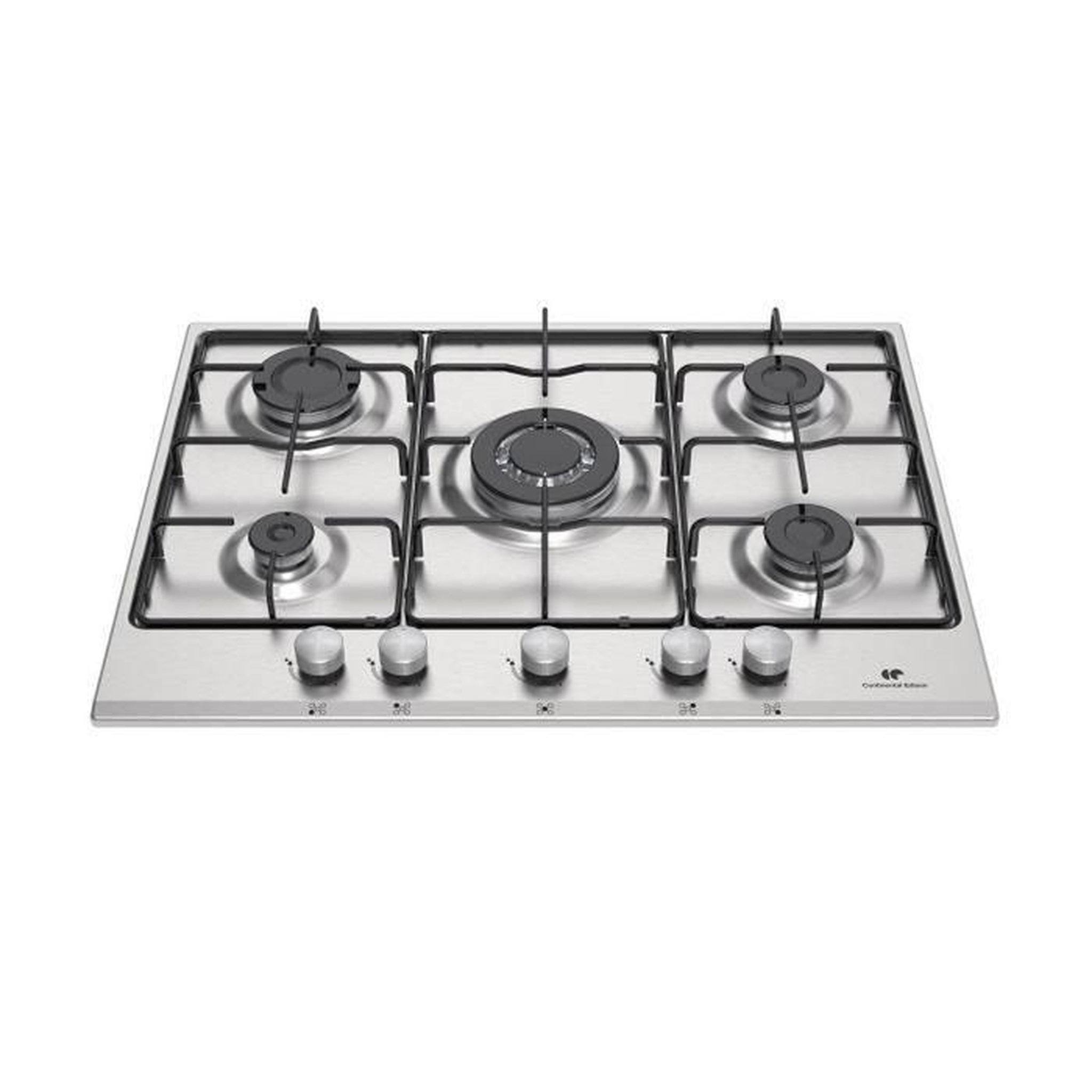 Voir la diapositive 2 : CONTINENTAL EDISON Table gaz 5 foyers dont 1 triple couronne inox – Continental Edison
