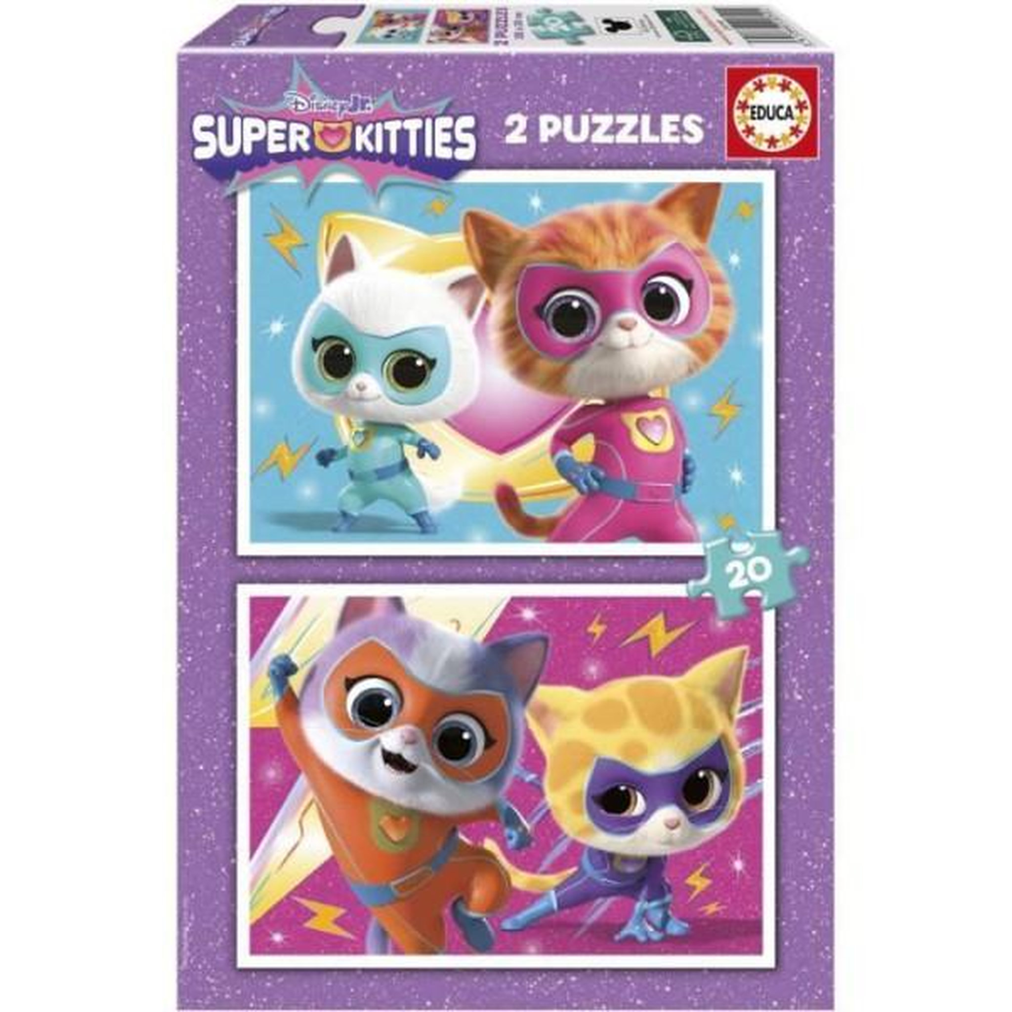 EDUCA Puzzle - EDUCA - SuperKitties - 2 x 20 pieces - Multicolore - Pour enfants - a partir de 3 ans