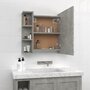 Voir la diapositive 5 : VIDAXL Armoire a miroir avec LED Gris beton 70x16,5x60 cm