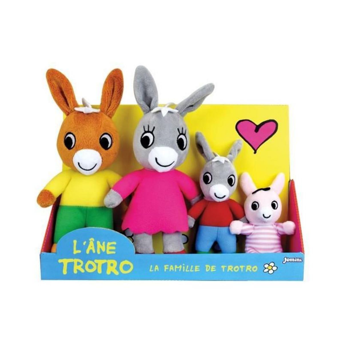 JEMINI Coffret Peluche Trotro et Famille +/- 15 cm - JEMINI - Trotro, sa maman, son papa et sa petite soeur.