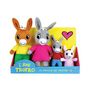 Voir la diapositive 1 : JEMINI Coffret Peluche Trotro et Famille +/- 15 cm - JEMINI - Trotro, sa maman, son papa et sa petite soeur.