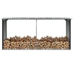 VIDAXL Abri de stockage a bois Acier galvanise 330x92x153cm Anthracite