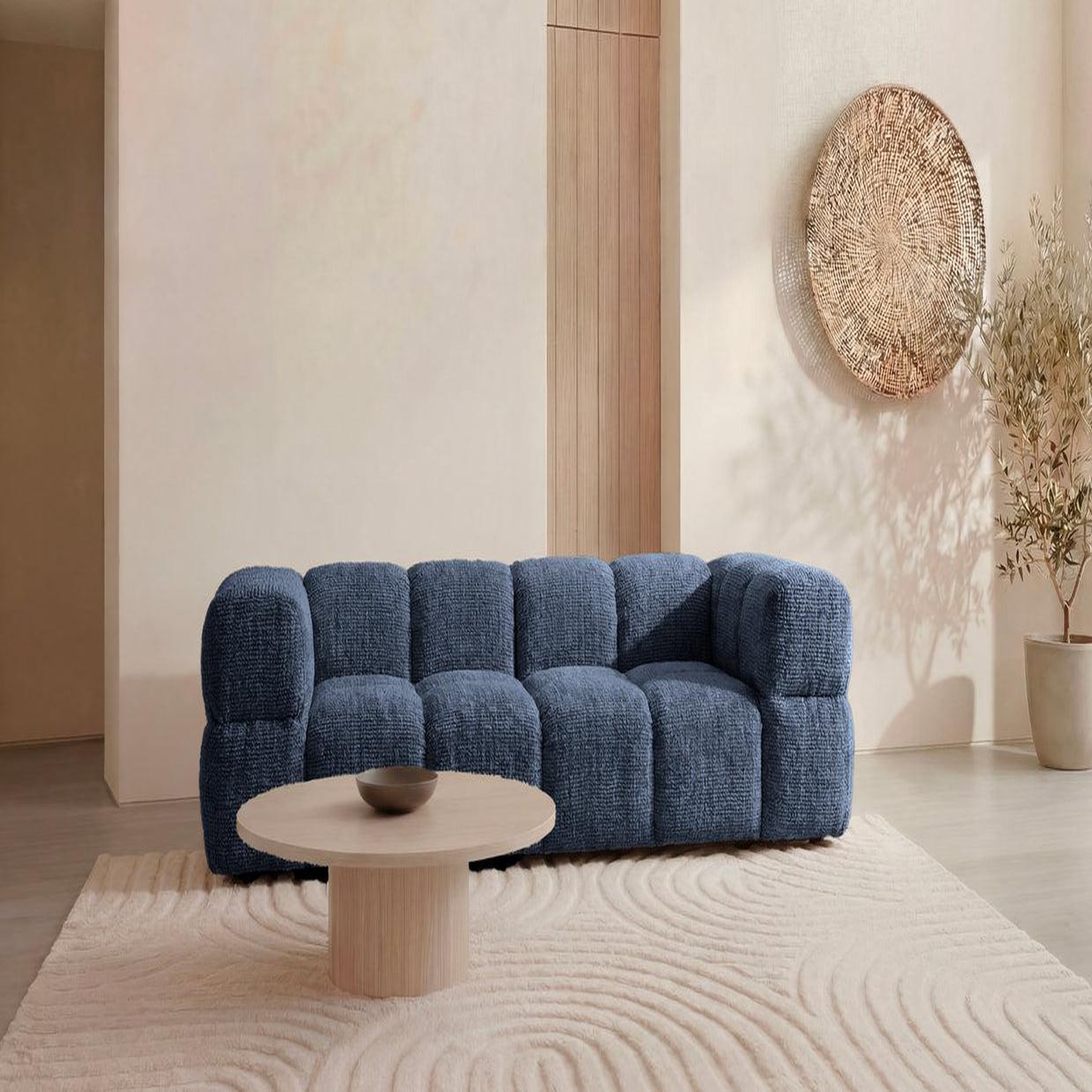 Voir la diapositive 2 : CASANOVA PARIS Gustave - canapé droit tissu chenille 2 places