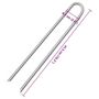 Voir la diapositive 5 : VIDAXL Piquets de tente 6 pcs forme de U 41,5 cm Ø12mm acier galvanise