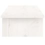 Voir la diapositive 6 : VIDAXL Support de moniteur Blanc 100x27x15 cm Bois de pin solide