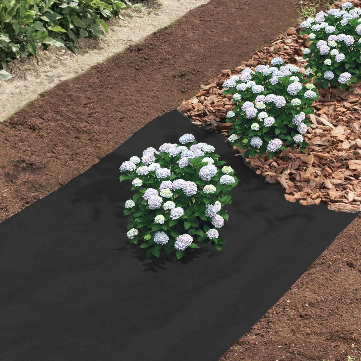 ID MARKET Feutre toile de paillage 1M x 30M noir