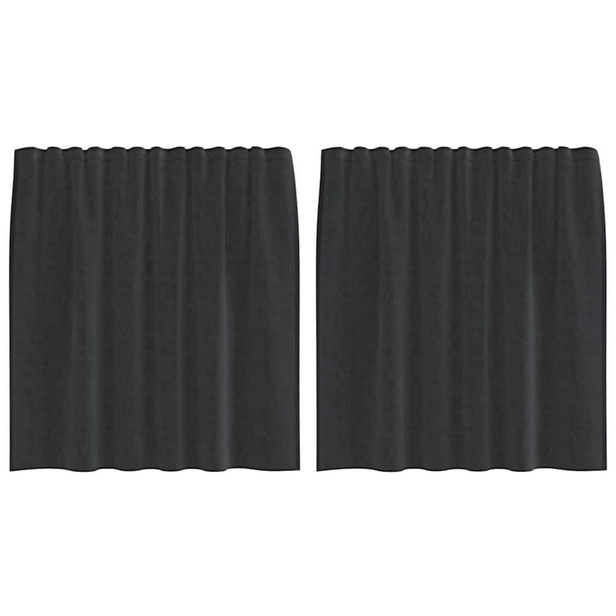 VIDAXL Rideaux en voile avec passants 2 pcs noir