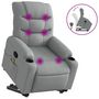 Voir la diapositive 2 : VIDAXL Fauteuil de massage inclinable Gris clair Tissu