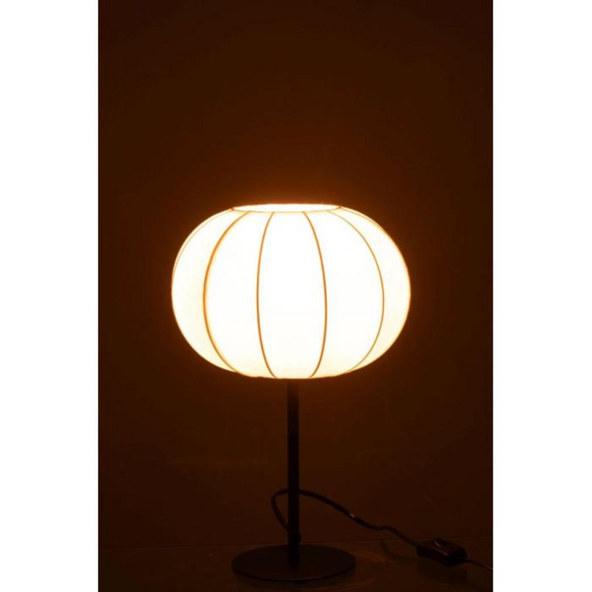 Paris Prix Lampe à Poser Lanterne en Métal  Shirley  38cm Blanc