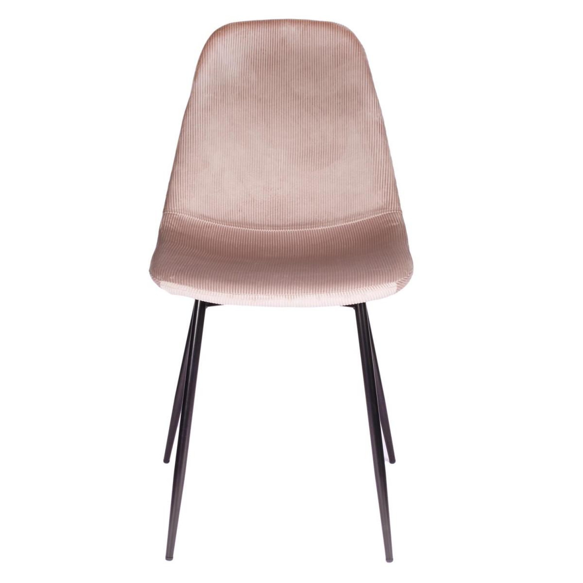 Voir la diapositive 3 : The Home Deco Factory Lot de 4 chaises velours  giulia  85cm rose