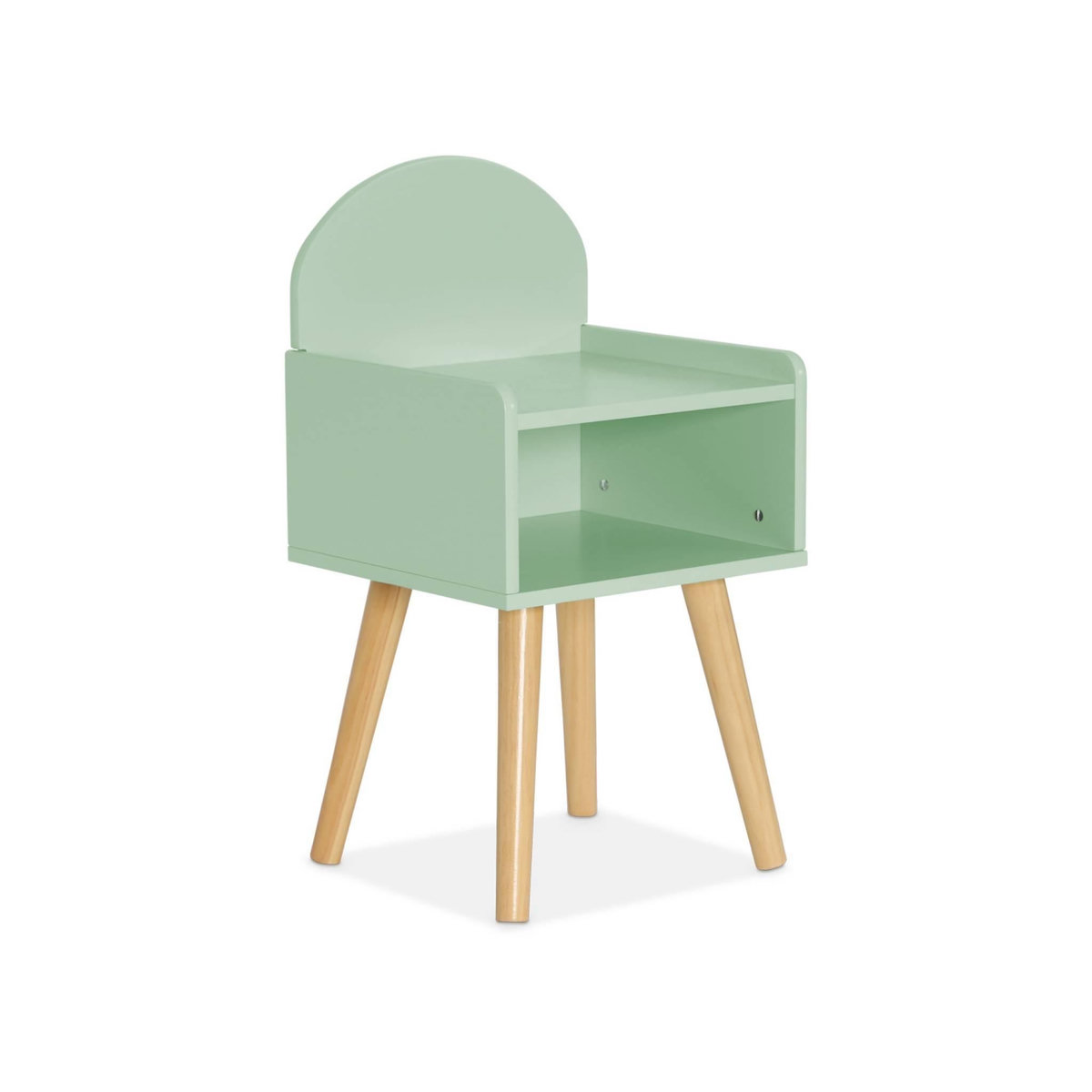 SWEEEK Table de chevet chambre enfant. vert. pieds en pin