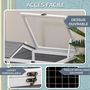 Voir la diapositive 5 : PAWHUT Enclos pour tortue - parc pour tortue - niche, enclos extérieur grillagé, toit ouvrant verrouillable - sapin gris blanc