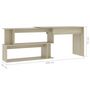 Voir la diapositive 6 : VIDAXL Bureau d'angle Chene sonoma 200x50x76 cm Bois d'ingenierie