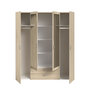 Voir la diapositive 4 : Armoire 4 portes 2 tiroirs 1 miroir L160cm DAISY