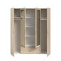 Voir la diapositive 4 : Armoire 4 portes 2 tiroirs 1 miroir L160cm DAISY
