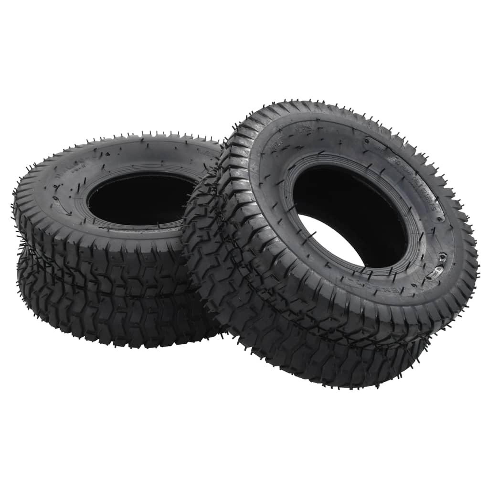 VIDAXL Pneus de brouette 2 pcs 15x6.00-6 4PR Caoutchouc