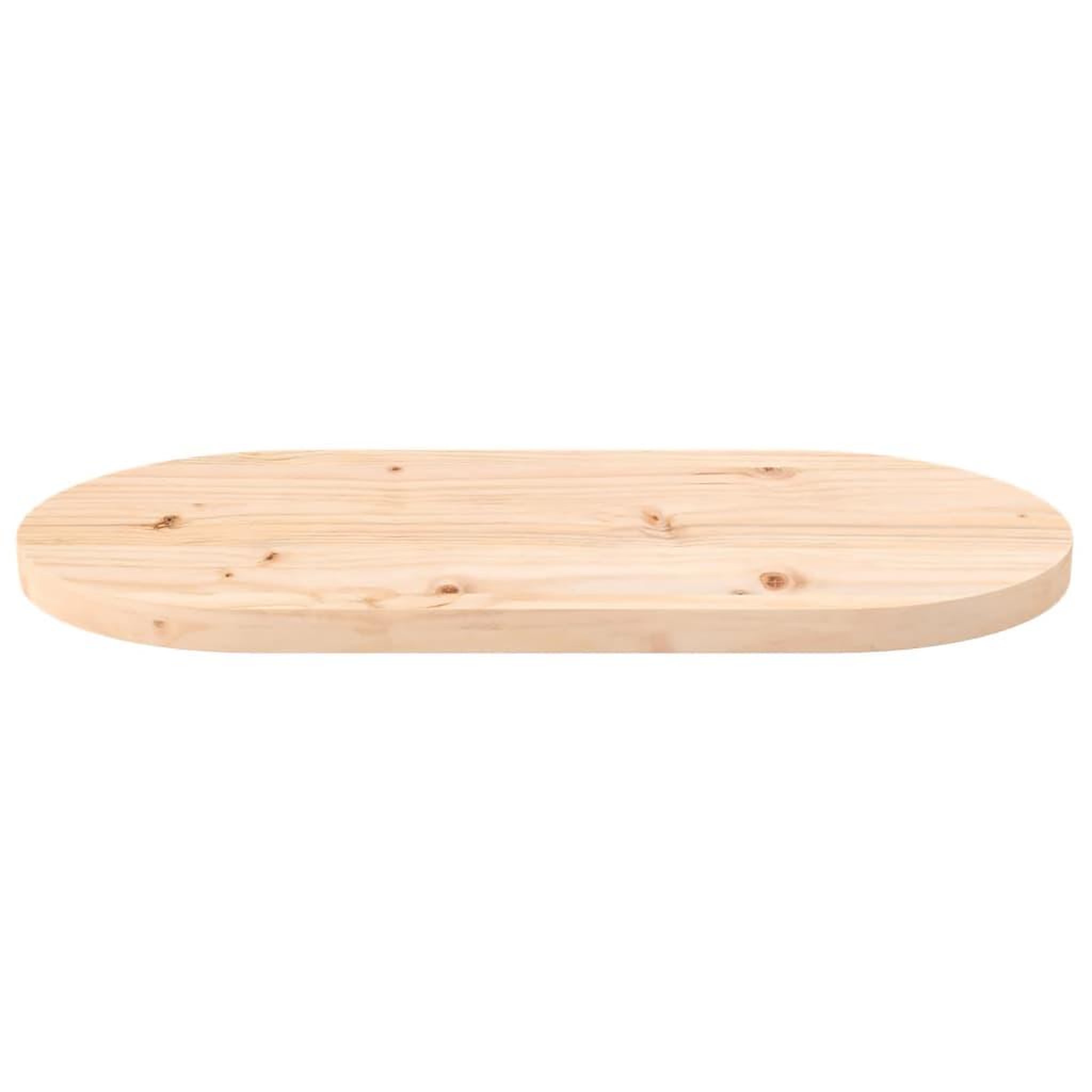 Voir la diapositive 3 : VIDAXL Dessus de table 60x30x2,5 cm bois de pin massif ovale