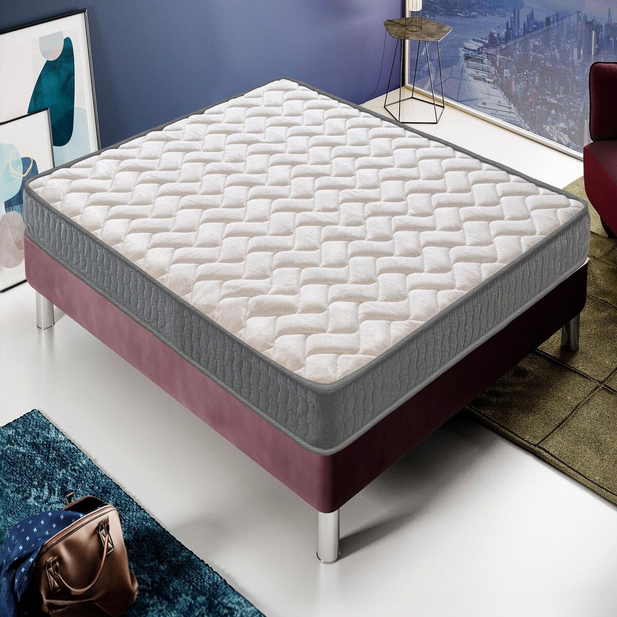 ILOVESLEEP Matelas Mousse LOUVRE - Epaisseur 16 Cm - Réversible