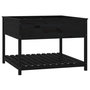 Voir la diapositive 2 : VIDAXL Jardiniere et etagere Noir 111,5x111,5x81 cm Bois massif de pin