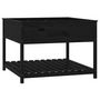 Voir la diapositive 2 : VIDAXL Jardiniere et etagere Noir 111,5x111,5x81 cm Bois massif de pin