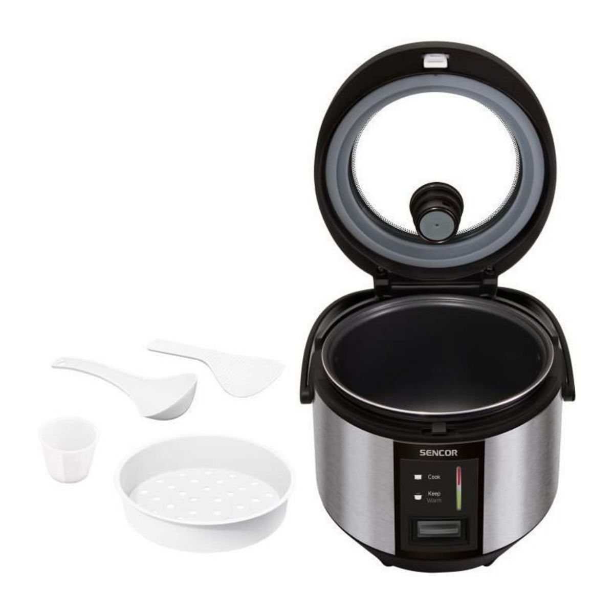 SENCO Cuiseur a riz - SENCOR - SRM 1890SS - 700-830 W - 1,8 L - Argent