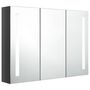 Voir la diapositive 3 : VIDAXL Armoire de salle de bain a miroir LED 89x14x62 cm Gris brillant