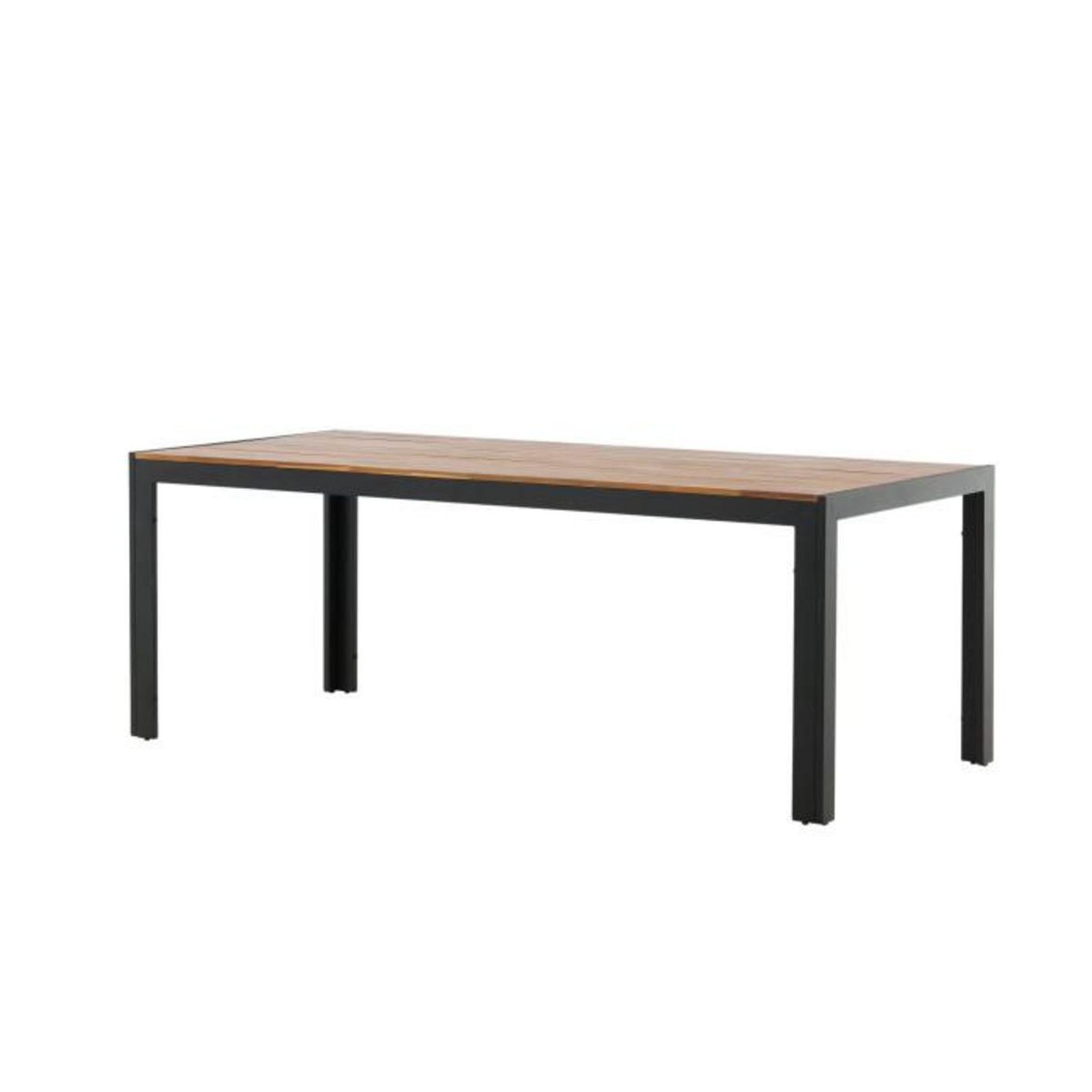 Paris Prix Table de Jardin en Bois  Acacia  205cm Naturel & Noir