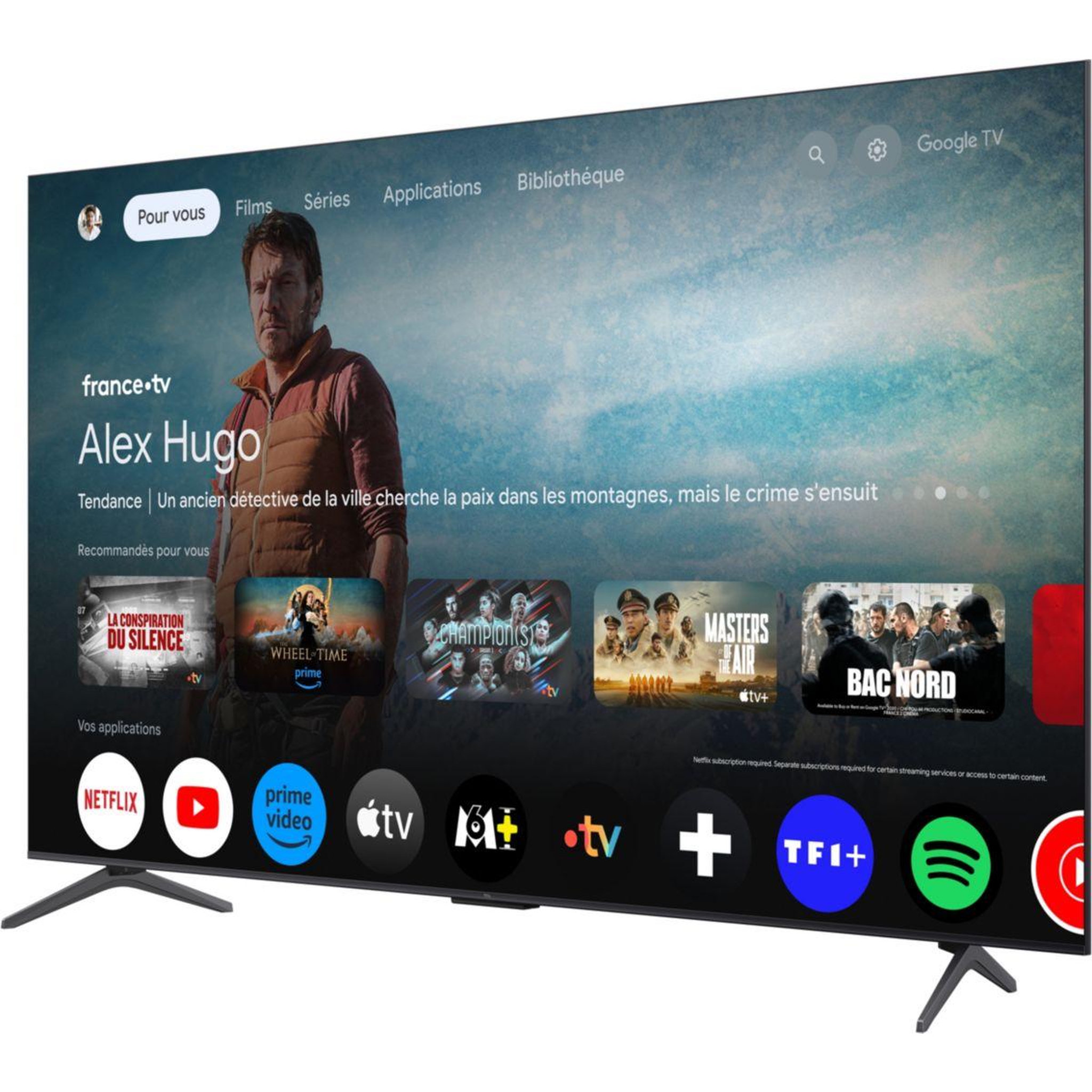 Voir la diapositive 2 : TCL Tv mini led 65c69k (2025) 65  (164 cm) ultra hd - google tv, système sonore onkyo